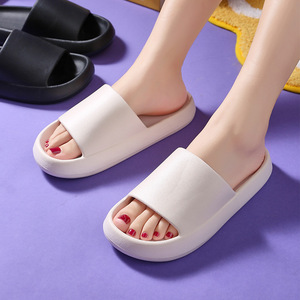 White EVA <b>Slippers</b> Thick Sole For Home Bathroom Indoor <b>Summer</b> Use Adult Unisex - Product Image 3