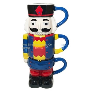 <span class=keywords><strong>Mug</strong></span> en céramique à trois étages, design de <span class=keywords><strong>dessin</strong></span> animé de style américain créatif, peint à la main, résistant aux hautes températures, pour le bureau et la maison - Product Image 5