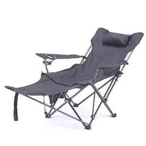 Chaise de pêche pliante de pique-nique pliante légère sur le terrain chaise de Camping inclinable de plage pliante pour pique-nique en plein air avec repose-pieds