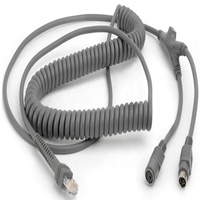 Produsen pabrik USB komputer 2.0 konektor kepang Data Transfer simbol pemindai kode batang abu-abu RJ45 kabel pemindai