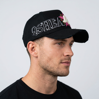Casquette de baseball en coton de haute qualité à 5 panneaux avec broderie 3D, motif lettre et dessin animé, pour hommes et femmes