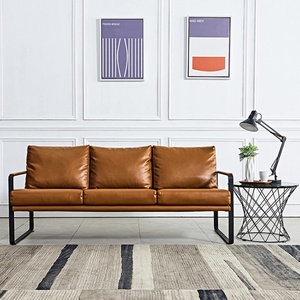 Fabricants de canapés de bureau modulaires inclinables en tissu avec pieds en métal nordique, meubles en cuir véritable - Product Image 4