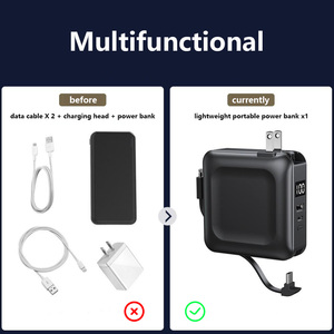 Entrega rápida 15000mAh Power Bank Cargador portátil Powerbank LED Batería externa AC Plug Power Bank para teléfono - Product Image 5