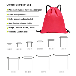 Mochila con Cordón Ajustable Impermeable Personalizada de Fábrica, Bolsa Deportiva de Gran Capacidad con Bolsillo con Cremallera para Gimnasio, Fitness y Baloncesto - Product Image 6
