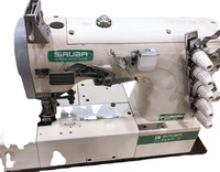 Hoge Snelheid Gebruikt Drie Naald Vijf Draad Interlock Naaimachine Siruba F007 T-shirts Naaien Machinejeans Naaimachine
