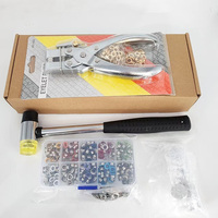 Kit de 300 œillets métalliques de 5 mm avec pince à pression manuelle, œillets en cuivre coloré pour toile