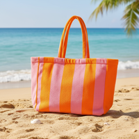 Sac fourre-tout de luxe personnalisé Royal Fair en tissu éponge rayé, grande capacité, sac de plage en tissu éponge moelleux pour femme