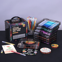 Languo Nouveau Coffret Cadeau de 144 Marqueurs Artistiques à Double Pointe Gambar Completo Stylos de Croquis et Journalisation Pack Luxe