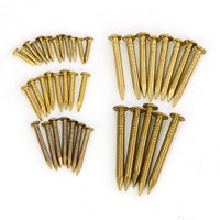 Clous décoratifs à tête ronde en laiton massif, bronze antique, pour tapisserie, charnières de meubles et décoration de canapé