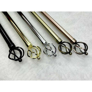 Argento regolabile 160-300cm aste Per tende all'ingrosso fornitura di rinfuse 12 set Per scatola porta decorazione casa Per dormitorio - Product Image 1