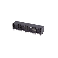 Connecteur Ethernet RJ45 femelle à languette modulaire CAT5E non blindé, 1*4 ports réseau RJ45