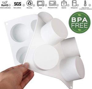 AFINSEA Moules de cuisson cylindriques 3D en silicone, 8 cavités, compatibles four, pour <span class=keywords><strong>mousse</strong></span>, gâteau, <span class=keywords><strong>brownie</strong></span>, dessert français, crème glacée - Product Image 5