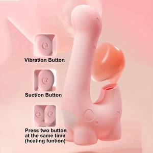 Vibrator Bentuk Dinosaurus Lucu dengan 5 Mode Hisap & 10 Mode Getaran, Fungsi Pemanas, Dapat Diisi Ulang via USB, Desain Senyap untuk Penggunaan Wanita - Product Image 6