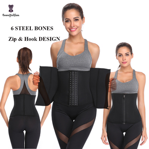 Ceinture amincissante pour femmes, taille <span class=keywords><strong>plus</strong></span>, douce et respirante, 3 crochets réglables, corset amincissant sous le buste, 6 baleines en acier à l'avant - Product Image 5