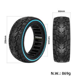 Pneu solide tout-terrain Ulip 8,5x2,5 avec cercle bleu pour trottinette électrique Dualtron Mini Speedway Leger Pro, pneu en caoutchouc alvéolé - Product Image 2