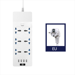 110V-250V 3000W <strong>13A</strong> Power Strip USB Extension <strong>Socket</strong> 6 Ways Outlets Universal <strong>Sockets</strong> with 4 USB Port for US EU <strong>UK</strong> Plugs - Product Image 2