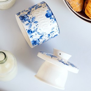 Fresh Floral Ceramic Butter Dish With Lid, Butter & <b>Cheese</b> <b>Storage</b> <b>Container</b> for Home and Restaurant Use - Product Image 3