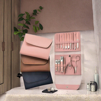 Coupe-ongles et kit de manucure pour bébé en acier inoxydable, lime à ongles, ciseaux à sourcils, boîte de nettoyage des ongles - Kit professionnel de pédicure et manucure