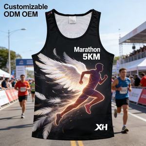 Camiseta Deportiva Unisex Personalizada para Maratón, Transpirable, 100% Poliéster, Anti-UV, para Verano, con Logotipo Personalizado Impreso - Product Image 1