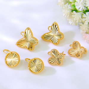 Pendientes de Moda de Lujo en Color Dorado, Pendientes de Mariposa Chapados en Oro de 21k para Mujer, para Uso Diario - Product Image 4