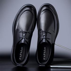Zapatos de Vestir de Cuero Vacuno de Alta Calidad para Hombre, Estilo Ejecutivo, con Cordones, Punta Cuadrada, Ligeros, Transpirables, para Oficina y Fiestas, 2025 - Product Image 5