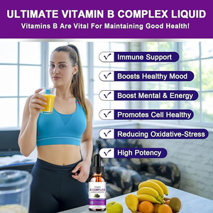 Compléments alimentaires à base de plantes, gouttes liquides pour adultes, complexe de vitamines B, produit de beauté avec B3+<span class=keywords><strong>B12</strong></span>+<span class=keywords><strong>B6</strong></span>+<span class=keywords><strong>B1</strong></span>, pour femmes enceintes exclues - Product Image 2