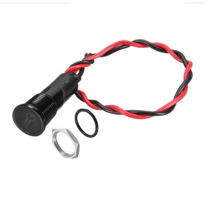 Metal Led Dashboard Indicator <b>Light</b> 8mm 12V 24V 36V Waterproof With <b>Wire</b> For Car Electrical Appliances - Product Image 1