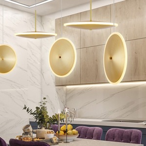 โคมไฟเพดานทรงยูเอฟโอสุดหรู สไตล์โพสต์โมเดิร์น ดีไซน์สร้างสรรค์ เรียบง่าย เหมาะสำหรับร้านกาแฟ เคาน์เตอร์บาร์ ห้องรับประทานอาหาร ห้องนอน หรือใช้ในบ้าน - Product Image 2