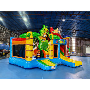 Videur gonflable populaire d'articles d'<span class=keywords><strong>été</strong></span> de château plein d'entrain d'Hawaii de multi-jeu d'utilisation commerciale avec <span class=keywords><strong>la</strong></span> glissière sèche pour <span class=keywords><strong>la</strong></span> <span class=keywords><strong>location</strong></span> de partie d'enfant - Product Image 2