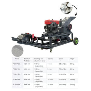 Prix de la machine de concassage de roche de granit de béton, petite machine de fabrication de sable diesel avec bande transporteuse - Product Image 3