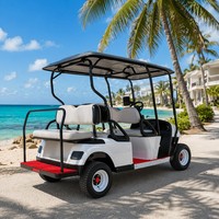 Voiturette de golf électrique Tarion 4 places, moteur AC 60V, suspension à ressorts à lames, pneus 205/50-10, buggy de golf OEM, 35 km/h, autonomie 90 km