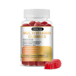 OEM Adult Multivitamin <b>Gummies</b> Sugar-Free Vitamins C E B6 B12 Riboflavin <b>Magnesium</b> Glycinate Elderberry Supports Skin Nerves - Product Image 1
