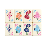 Ensemble de Mahjong Américain Moderne de Luxe en Acrylique, 160 Tuiles, Kit de Jeu de Mahjong Personnalisé Gravé sur Mesure pour Fêtes Familiales