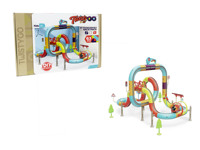 Juguete de Construcción Eléctrico para Niños, Bloques de Construcción, 63 Piezas, Juego de Vías de Tren para Armar, Diversión Interminable