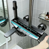 Promotion : Ensemble de douche mural numérique 4 fonctions à touches piano, eau chaude et froide, pour salle de bain, vente en gros à prix réduit