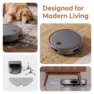 PF403 Robot Vacuum Cleaner 18000Pa Suction 3-in-1 Sweep <b>Mop</b> Gyro Navigation Ultra Slim Smart Robotic Cleaner - Product Image 4