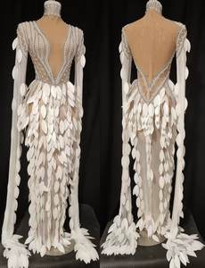 Elegante Vestido de Noche Largo con Perlas y Cristales para Novia, Invitada de Boda, Fiesta de Graduación, Cena, Cumpleaños, Vestido Formal para Mujer - Product Image 2