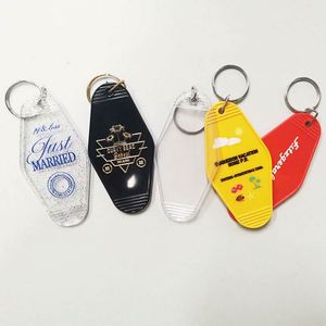 Wholesale Custom Hotel Keychain Bulk Sublimation Blank Plastic with UV Printing Custom Motel Room Keychain - Product Image 4