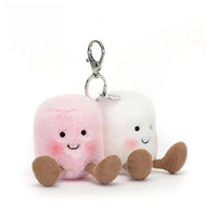 Boneka Gantung Gantungan Kunci British JE New Fun Pair Super Lembut Bahan Plush Polyester PP Cotton, Hadiah Hangat untuk Ibu dan Anak