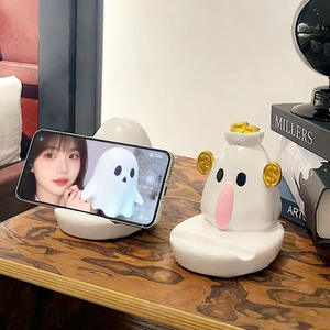 新しいボヘミアン樹脂製静物画、クリエイティブで楽しいスマホスタンド、キュートなゴースト装飾オーナメント - Product Image 3
