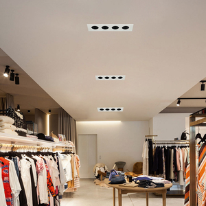 Iluminación Moderna y Confortable para Sala <span class=keywords><strong>de</strong></span> Estar, LED <span class=keywords><strong>de</strong></span> 5 Luces, 20W, Empotrada en Aluminio, Rectangular, Larga, Tipo Barra, Foco <span class=keywords><strong>de</strong></span> <span class=keywords><strong>Techo</strong></span> - Product Image 5