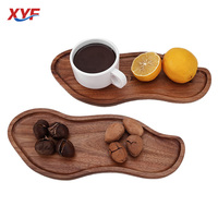 Acacia houten creatieve pinda-vormige dienblad & theekoponderzetter modern minimalistisch design voor koffie, cake, snacks, gedroogd fruit