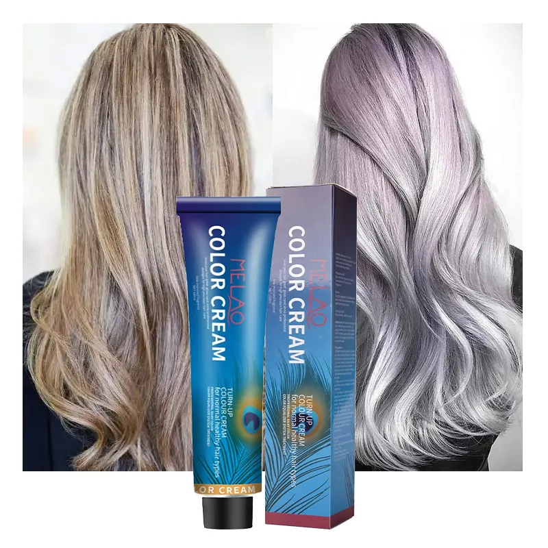 Colorful Hair Dye Cream Light Natural Blond Hair Color Cream With Your Logo