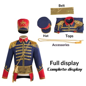 Costume de cosplay d'Halloween, style <span class=keywords><strong>baroque</strong></span>, pour spectacle de la Cour royale européenne, haut brodé avec chapeau pour spectacle sur scène - Product Image 5