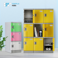 TOPPLA T-382M Cadenas à code pour salle de sport, cadenas à cinq chiffres pour porte de casier, gestion de club, quatre couleurs au choix, écologique, garantie 5 ans