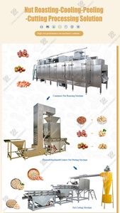 Tostador de nueces completamente automático, cortador pelador, cacao, avellana, cacahuete, tostado, pelado, grupo de corte, línea de producción - Product Image 3