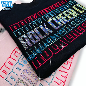 Discount Sale Cheerleading Hotfix <strong>Custom</strong> <strong>Rhinestone</strong> Heat Transfer Design Iron On <strong>T-shirt</strong> - Product Image 2