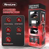 Machine commerciale de nettoyage de chaussures de sport à vapeur avec désinfection UV, laveuse-sécheuse de casques, distributeur automatique compatible SDK
