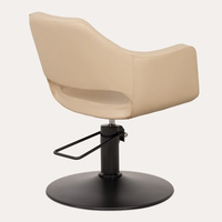 Chaise de coiffure hydraulique avec base en acier inoxydable doré, chaise de coiffure pour salon, chaise de coupe de cheveux pour barbier