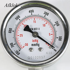 <span class=keywords><strong>100MM</strong></span>ステンレス鋼高圧真空圧力ゲージ-760-0mmHg 1/4 NPTラジアルボトム接続1/8 ~ 5/8in - Product Image 1